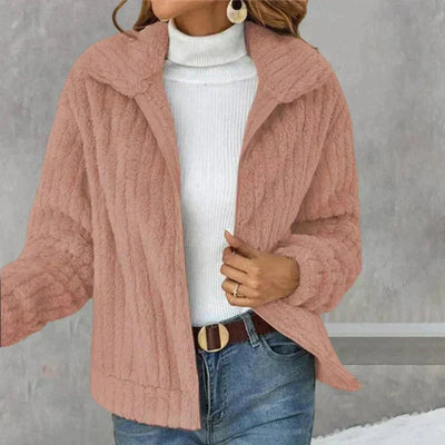 Fleece Jacket - Zip-Up - Warm - Faux Fur Jacket - Women's Jacket-Grace Aura