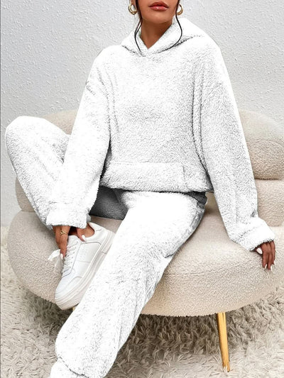 Fleece Loungewear - Women's Two-Piece Hoodie and Joggers Lounge Set-Grace Aura