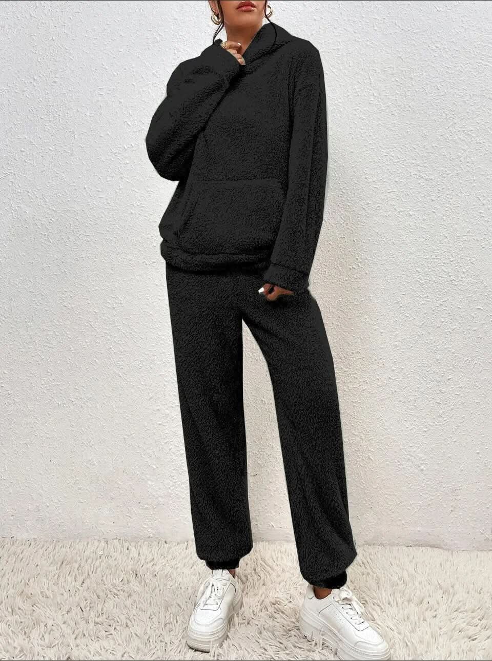 Fleece Loungewear - Women's Two-Piece Hoodie and Joggers Lounge Set-Grace Aura