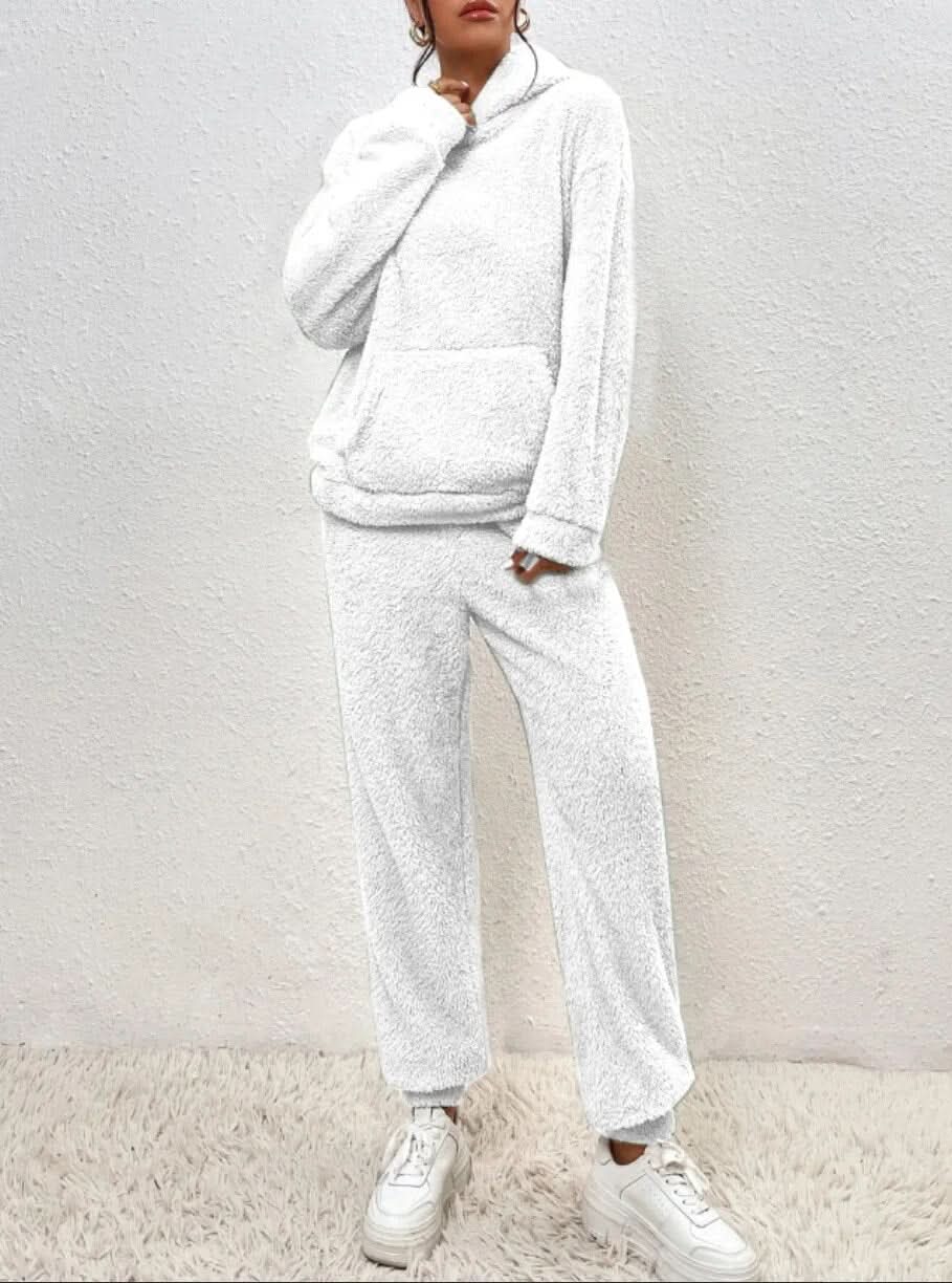 Fleece Loungewear - Women's Two-Piece Hoodie and Joggers Lounge Set-Grace Aura