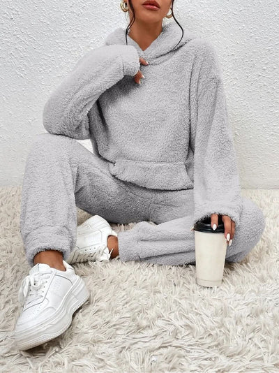 Fleece Loungewear - Women's Two-Piece Hoodie and Joggers Lounge Set-Grace Aura