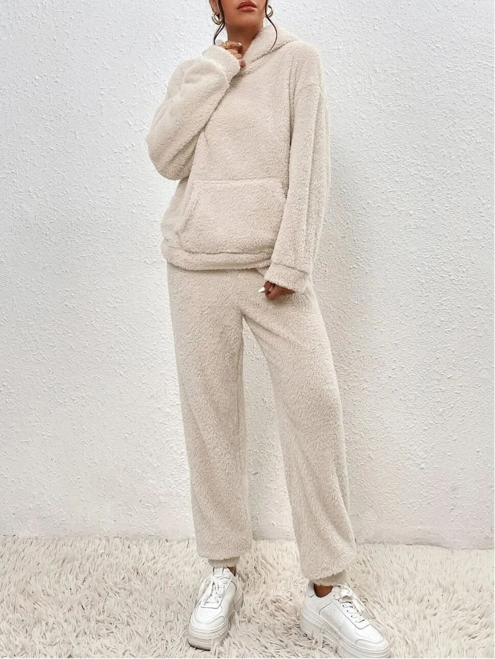 Fleece Loungewear - Women's Two-Piece Hoodie and Joggers Lounge Set-Grace Aura