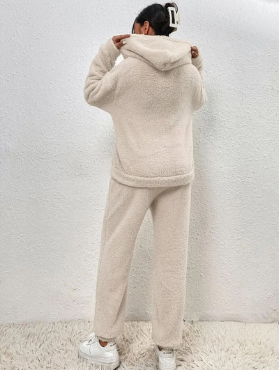 Fleece Loungewear - Women's Two-Piece Hoodie and Joggers Lounge Set-Grace Aura