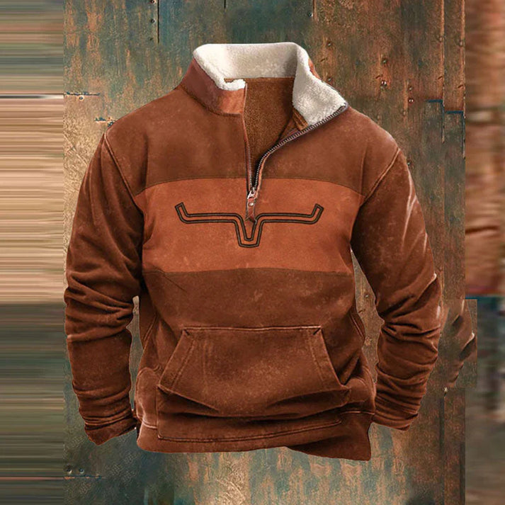 Fleece Pullover | Half Zip | Warm | Fleece Sweater | Men's Winter Clothes-Grace Aura