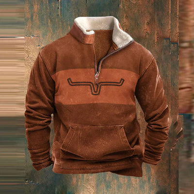 Fleece Pullover | Half Zip | Warm | Fleece Sweater | Men's Winter Clothes-Grace Aura