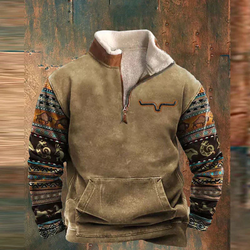 Fleece Pullover | Half Zip | Warm | Fleece Sweater | Men's Winter Clothes-Grace Aura