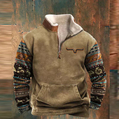 Fleece Pullover | Half Zip | Warm | Fleece Sweater | Men's Winter Clothes-Grace Aura