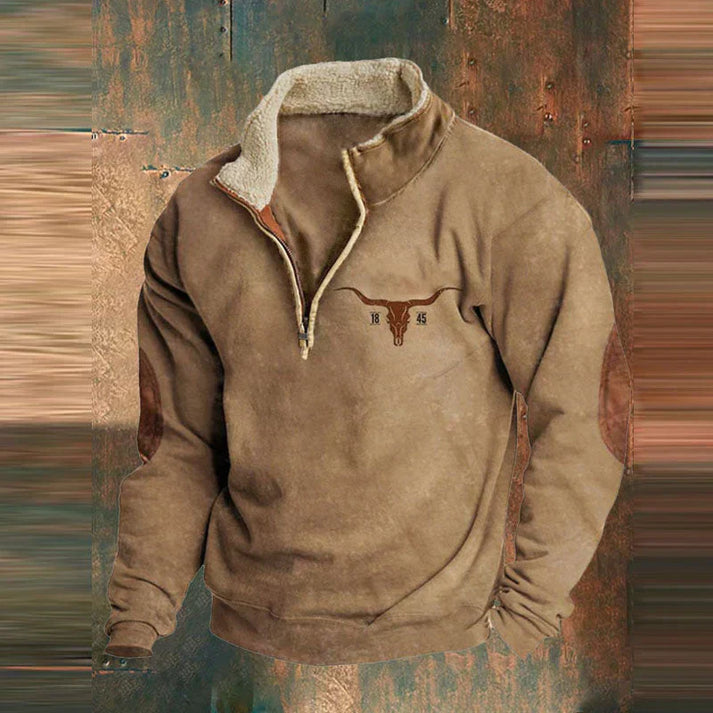 Fleece Pullover | Half Zip | Warm | Fleece Sweater | Men's Winter Clothes-Grace Aura