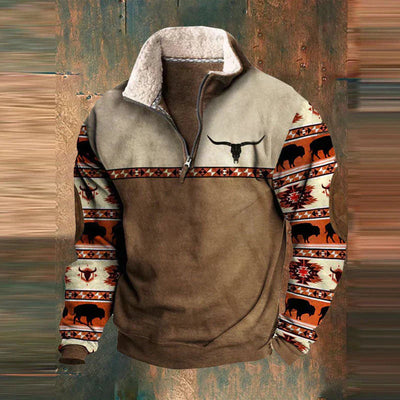 Fleece Pullover | Half Zip | Warm | Fleece Sweater | Men's Winter Clothes-Grace Aura