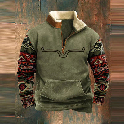 Fleece Pullover | Half Zip | Warm | Fleece Sweater | Men's Winter Clothes-Grace Aura
