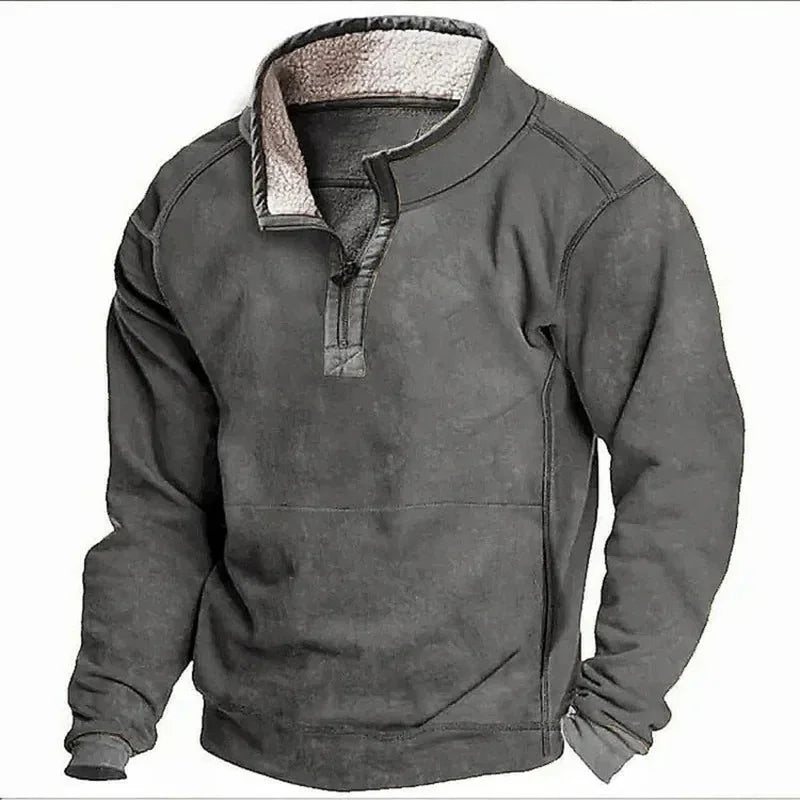 Fleece Sweater | Quarter Zip | Half Zip | Fleece Pullover | Men's Winter Clothes-Grace Aura