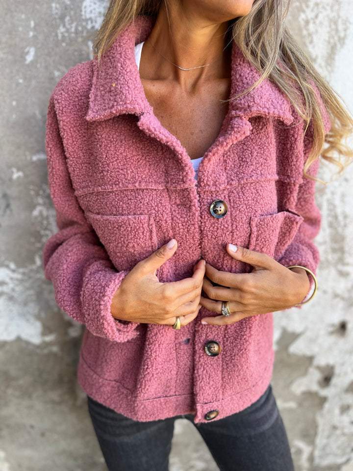 Fleece Teddy Jacket | Short | Oversized | Teddy Coat | Women's Jacket-Grace Aura