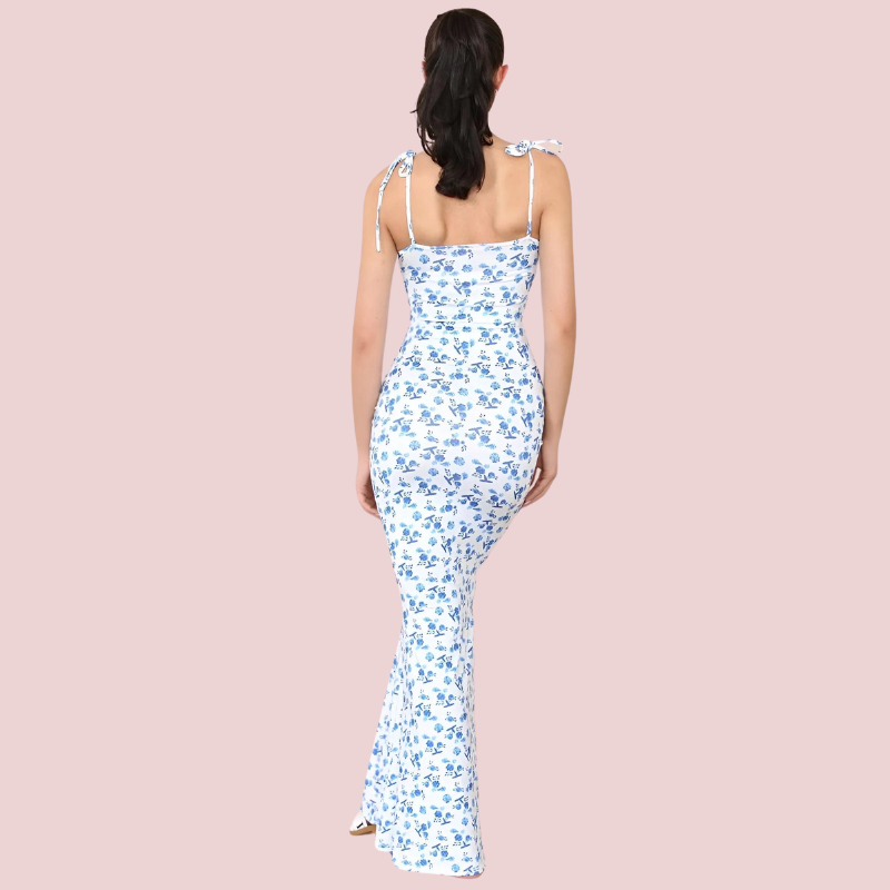 Floral Swing Maxi Dress-Grace Aura
