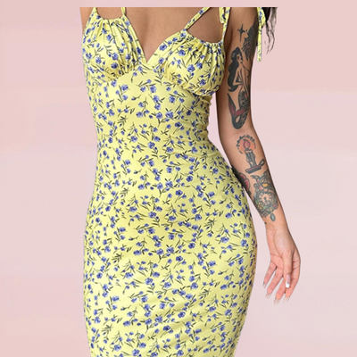 Floral Swing Maxi Dress-Grace Aura