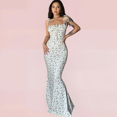 Floral Swing Maxi Dress-Grace Aura