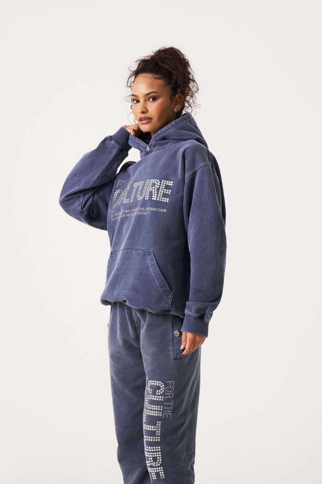 For the Culture Hoodie | Printed | Washed | Pullover Hoodie | Women's Hoodie-Grace Aura