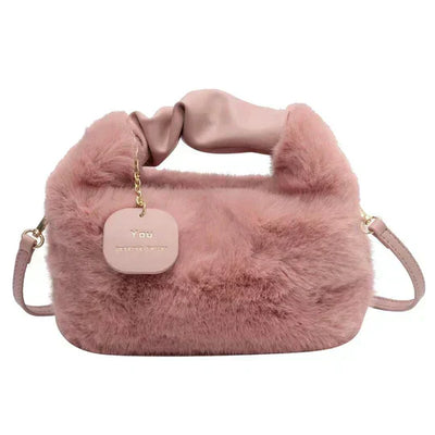 Fur Bag | Small | Long Strap | Fluffy Bag | Faux Fur Handbag-Grace Aura