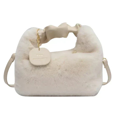 Fur Bag | Small | Long Strap | Fluffy Bag | Faux Fur Handbag-Grace Aura