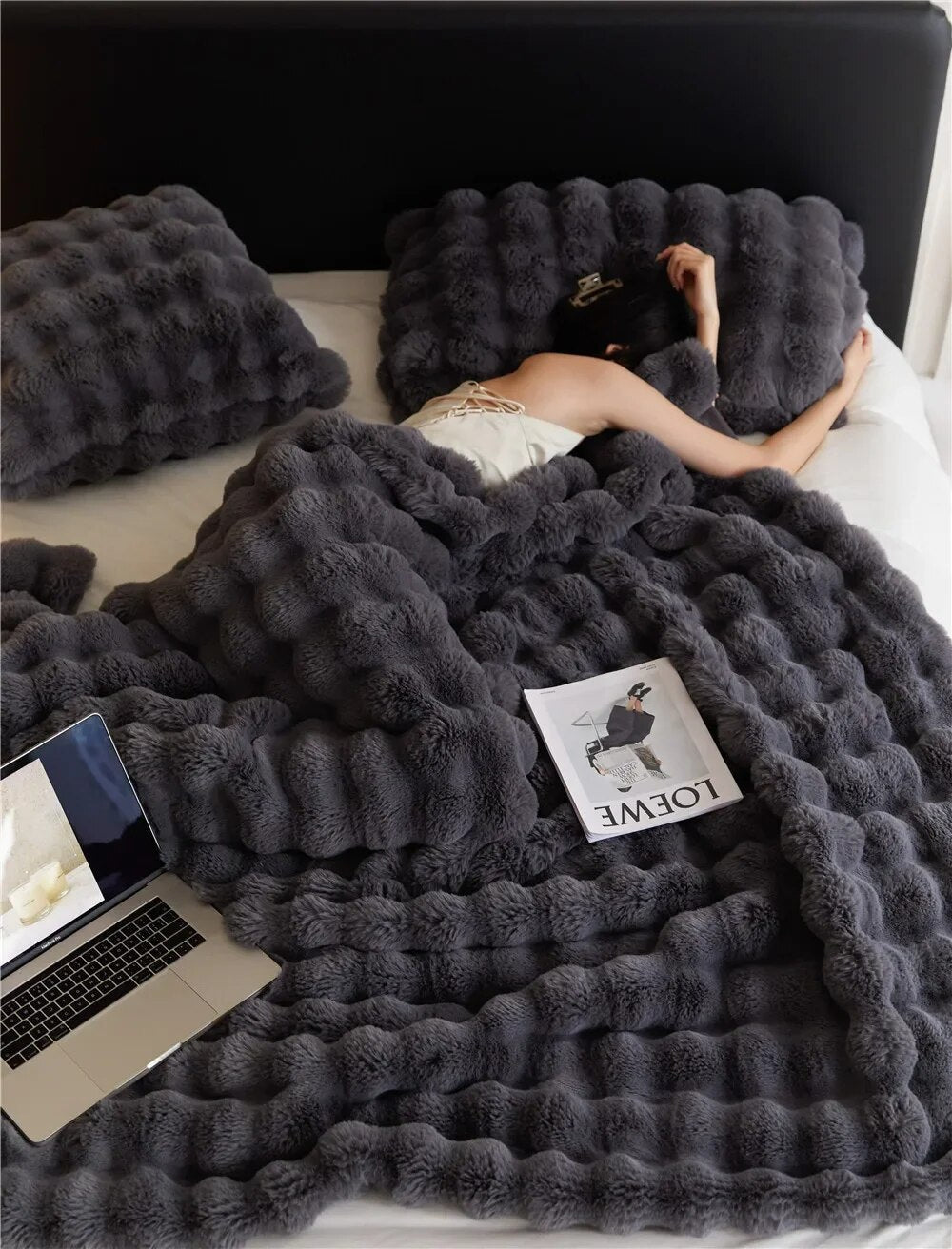 Fur Blanket | Plush | Fleece | Fluffy Blanket | Winter Blanket-Grace Aura