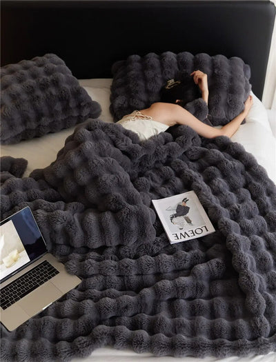 Fur Blanket | Plush | Fleece | Fluffy Blanket | Winter Blanket-Grace Aura