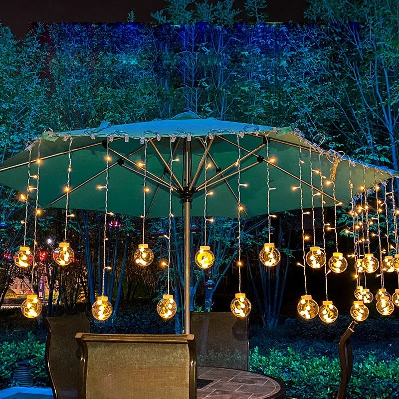Globe String lights | Hanging | LED | Outdoor Bulb Lights | Christmas Lights-Grace Aura