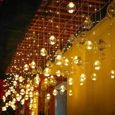 Globe String lights | Hanging | LED | Outdoor Bulb Lights | Christmas Lights-Grace Aura