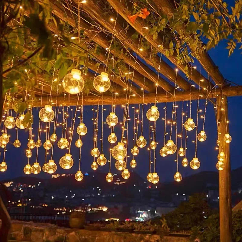 Globe String lights | Hanging | LED | Outdoor Bulb Lights | Christmas Lights-Grace Aura