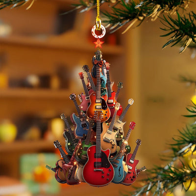 Guitar Christmas Tree Ornaments | Hanging | Baubles | Guitar Xmas Ornament | Christmas Decoration-Grace Aura