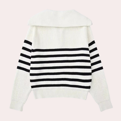 Half-Zip Sweater | Loose Fit | Warm | Knitted Jumper | Women's Sweater-Grace Aura