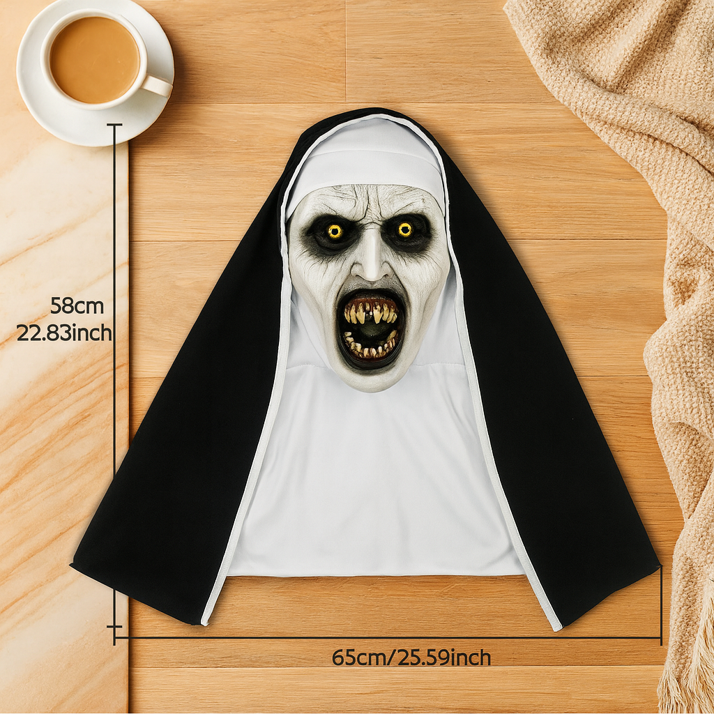 Halloween Mask - Scary Horror Nun Halloween Costume Mask-Grace Aura