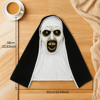 Halloween Mask - Scary Horror Nun Halloween Costume Mask-Grace Aura