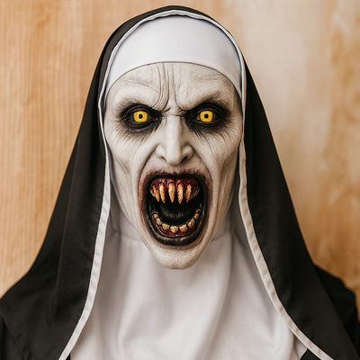 Halloween Mask - Scary Horror Nun Halloween Costume Mask-Grace Aura