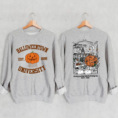 Halloween Pullover - Cozy - Loose Fit - Pumpkin Sweatshirt - Women's Halloween Jumper-Grace Aura