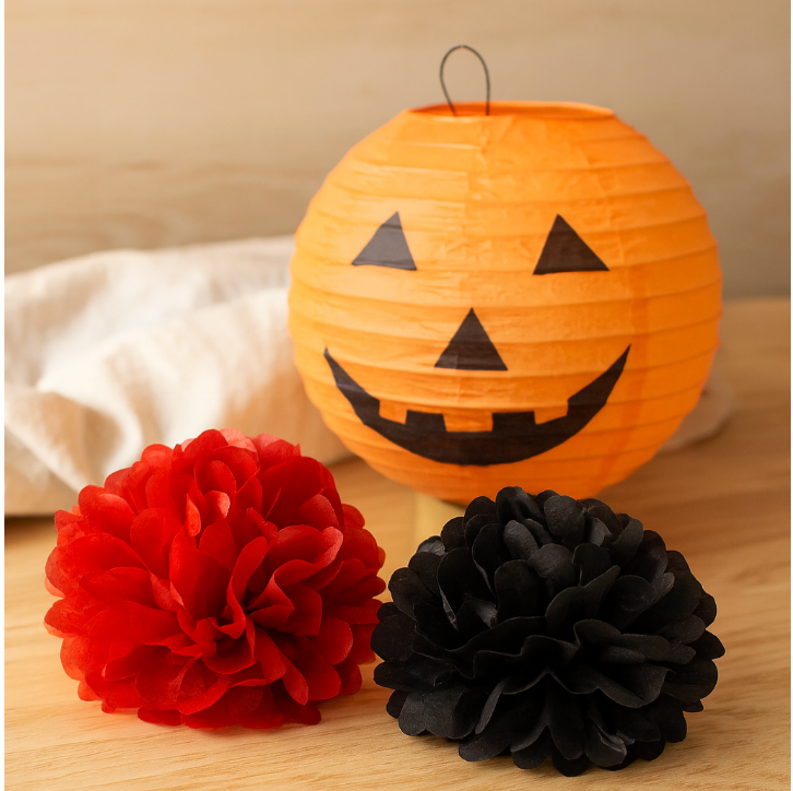 Halloween Pumpkin Lantern | Hanging | Decoration Set | Paper Lantern | Halloween Decor-Grace Aura