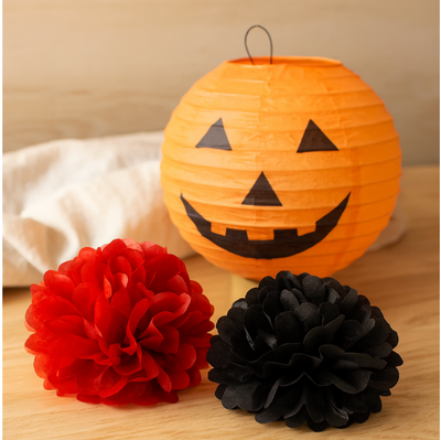 Halloween Pumpkin Lantern | Hanging | Decoration Set | Paper Lantern | Halloween Decor-Grace Aura