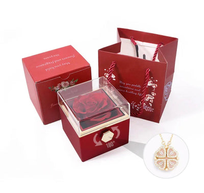 Heart Necklace - Women's Gold Silver 4 Leaf Clover Necklace-Grace Aura