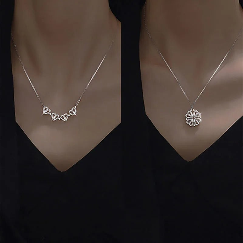 Heart Necklace | Zircon | Silver | Golden Necklace | Necklace for Ladies-Grace Aura