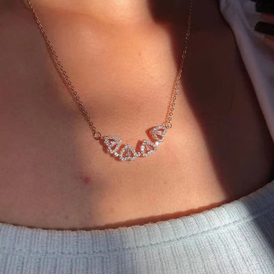 Heart Necklace | Zircon | Silver | Golden Necklace | Necklace for Ladies-Grace Aura
