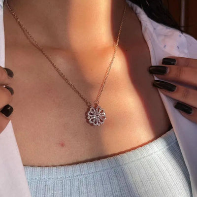 Heart Necklace | Zircon | Silver | Golden Necklace | Necklace for Ladies-Grace Aura