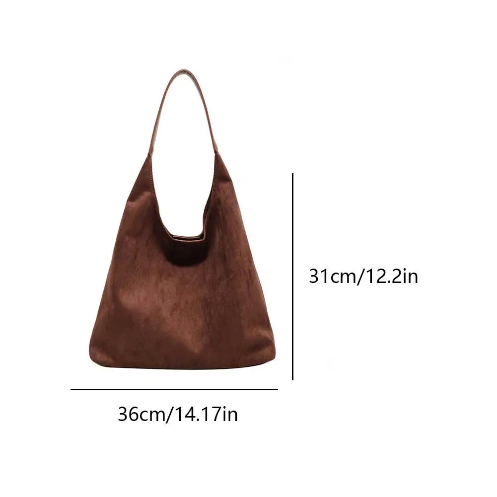Hobo Bag | Large | Suede | Tote Bag | Shoulder Bag-Grace Aura