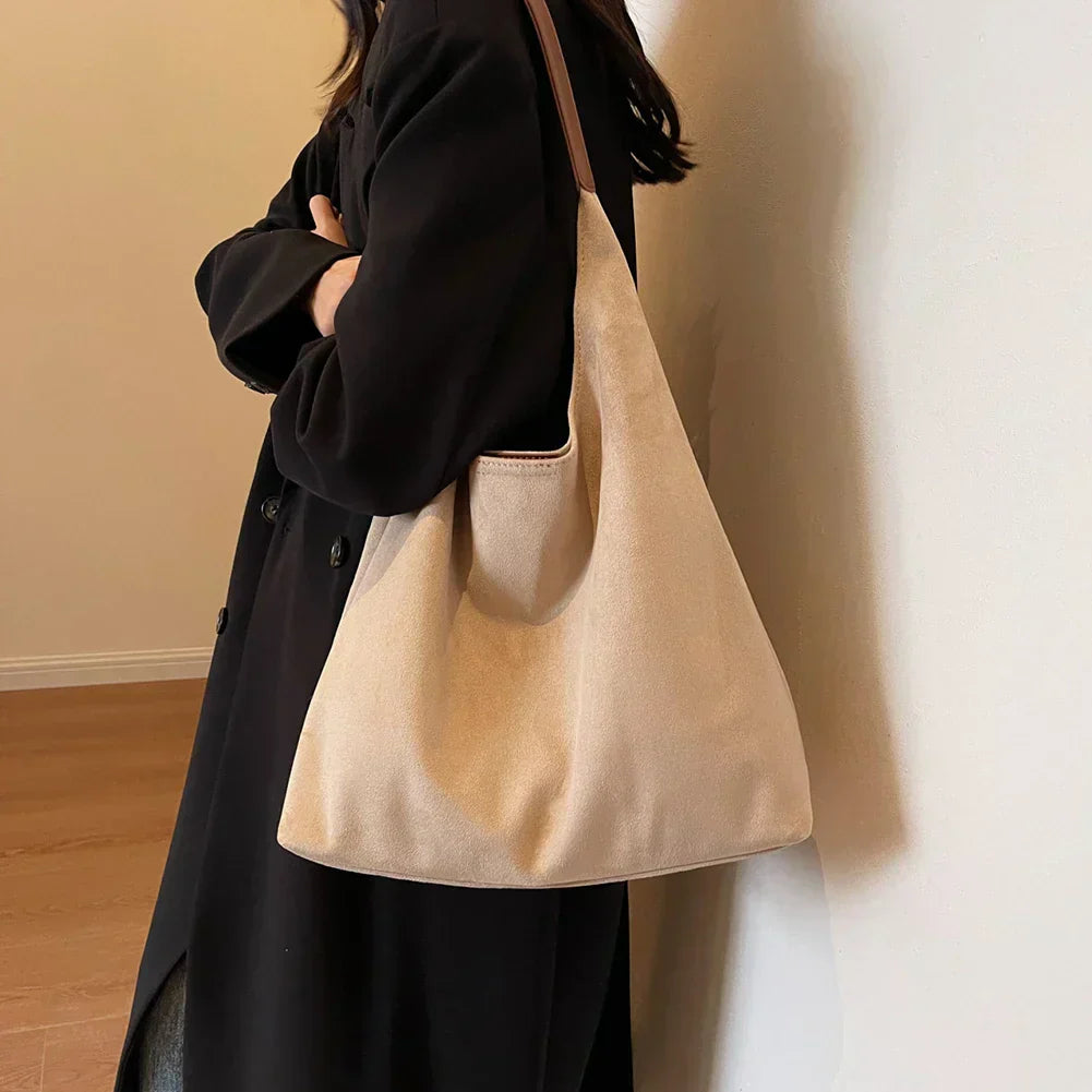 Hobo Bag | Large | Suede | Tote Bag | Shoulder Bag-Grace Aura