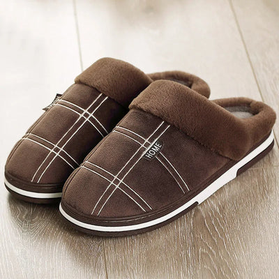 Home Slippers - Men's Slip-On Warm Comfy House Slippers for Winter-Grace Aura