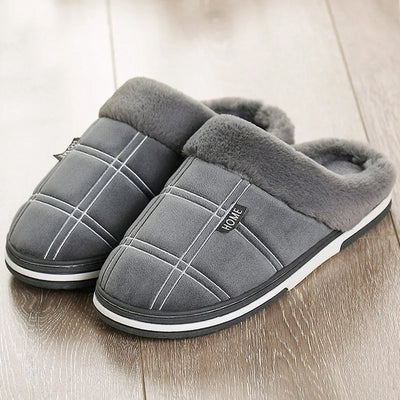 Home Slippers - Men's Slip-On Warm Comfy House Slippers for Winter-Grace Aura