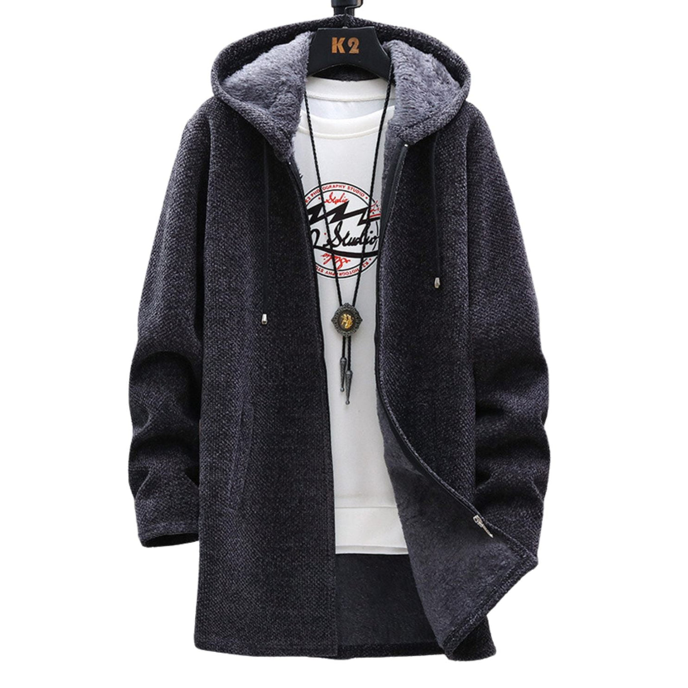 Hooded Coat | Zip-Up | Fleece Lined | Winter Jacket | Women's Jackets -Grace Aura