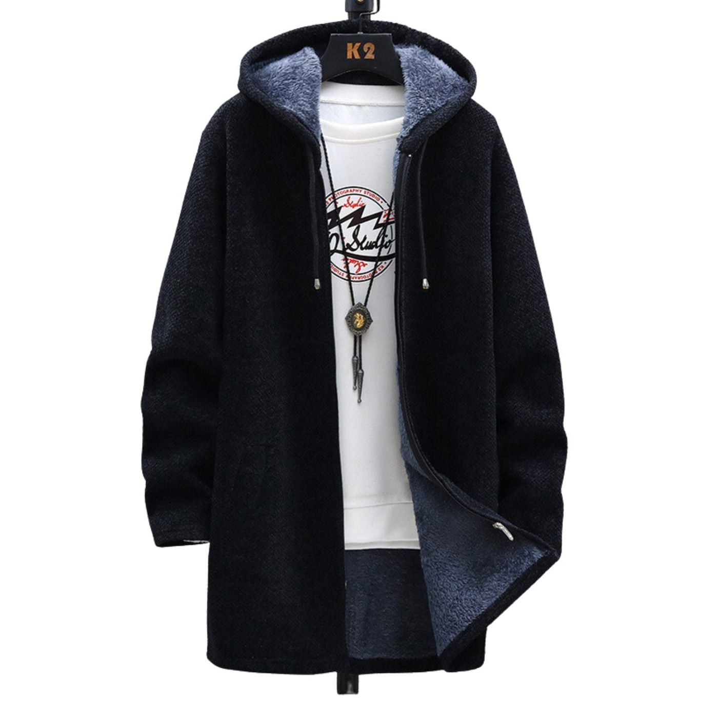 Hooded Coat | Zip-Up | Fleece Lined | Winter Jacket | Women's Jackets -Grace Aura