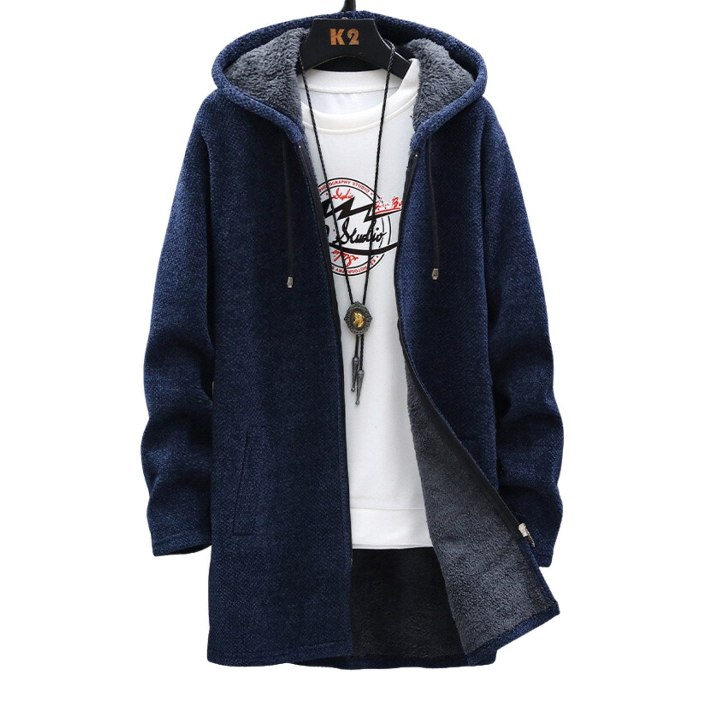 Hooded Coat | Zip-Up | Fleece Lined | Winter Jacket | Women's Jackets -Grace Aura