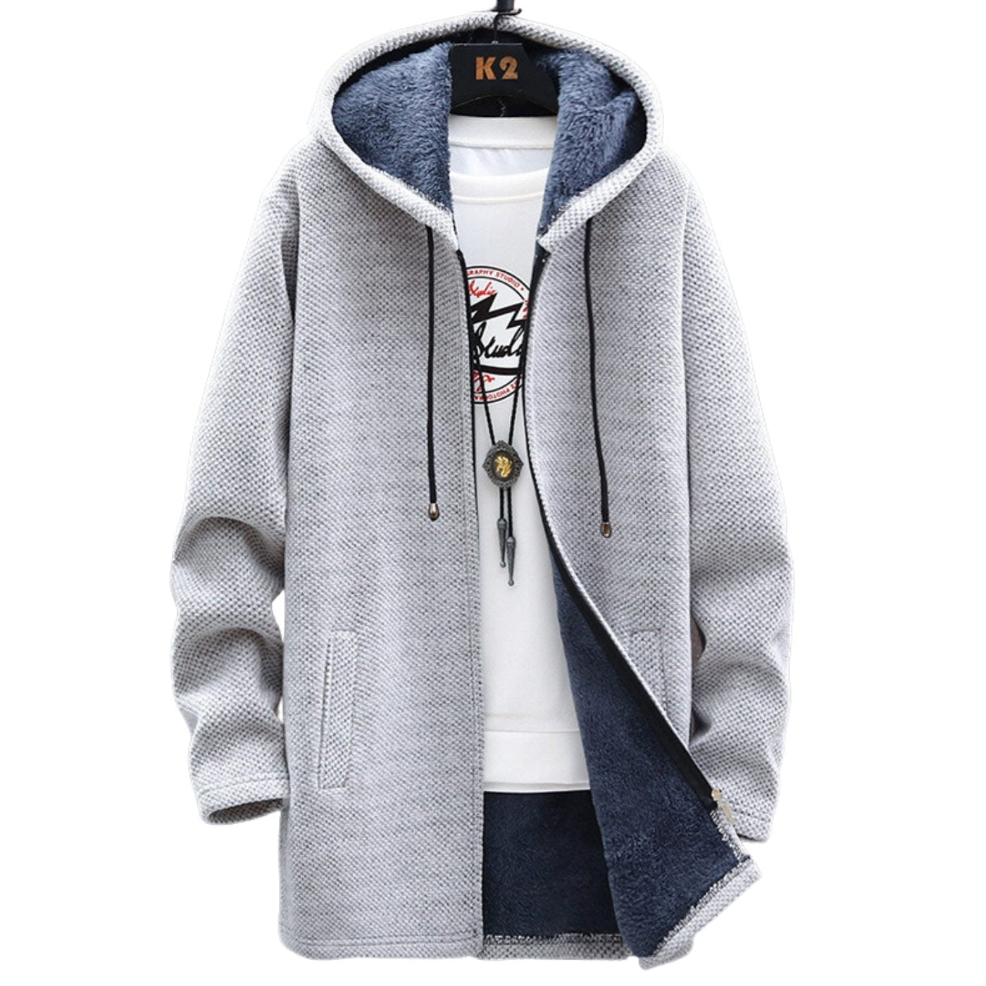 Hooded Coat | Zip-Up | Fleece Lined | Winter Jacket | Women's Jackets -Grace Aura