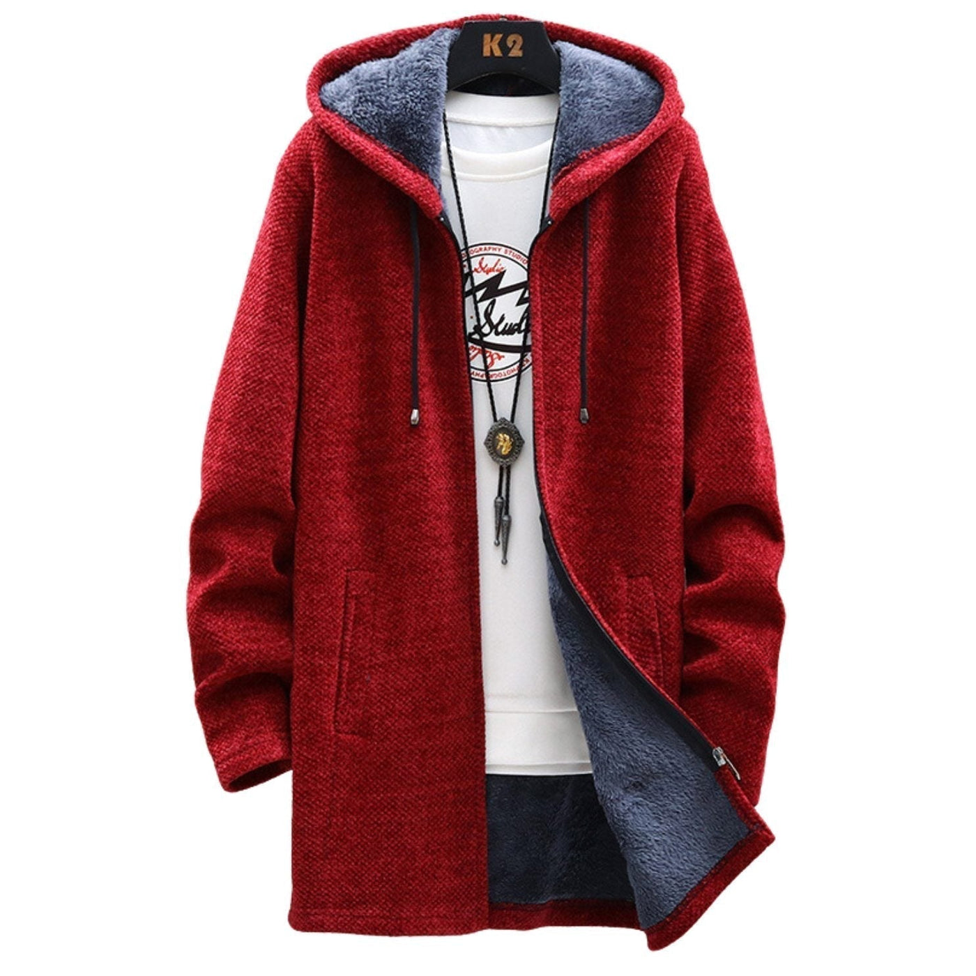 Hooded Coat | Zip-Up | Fleece Lined | Winter Jacket | Women's Jackets -Grace Aura