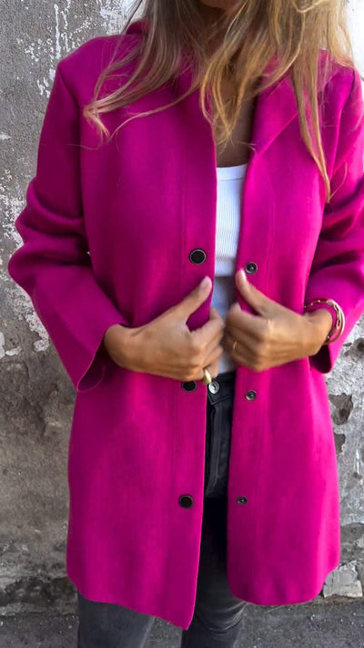 Hooded Jacket | Single Breasted | Mid Length | Autumn Jacket | Casual Jackets for Women-Grace Aura