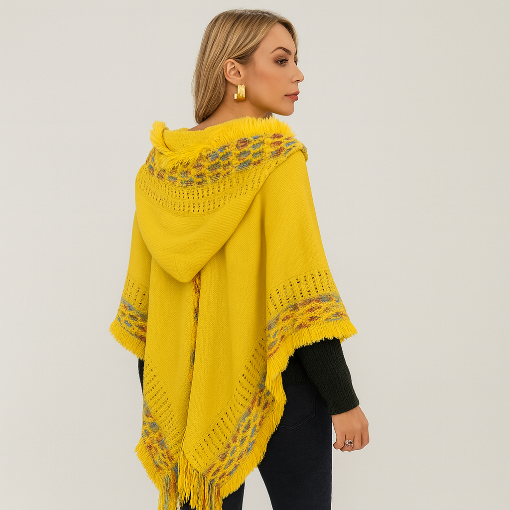 Hooded Shawl - Winter - Cape - Poncho - Women's Shawl-Grace Aura